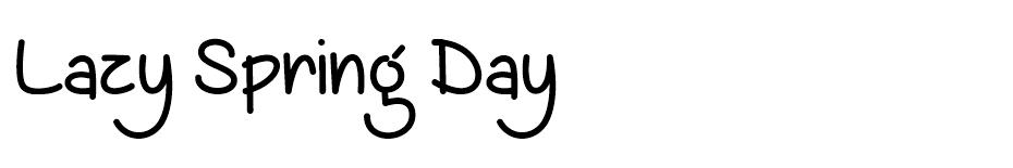 Lazy Spring Day  font